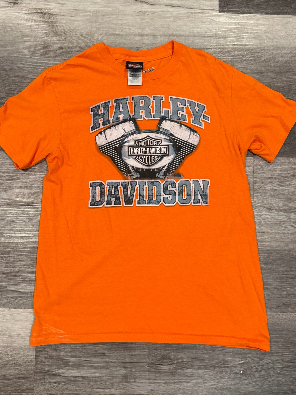 HarleyDavidson Lexington Ky Man O War Orange Graphic Biker TShirt Size M